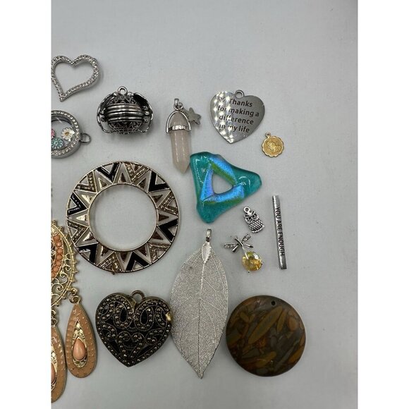 Pendants Lot Bulk Jewelry Making Mixed Styles Charms Vintage Modern Reuse Craft - Picture 5 of 9